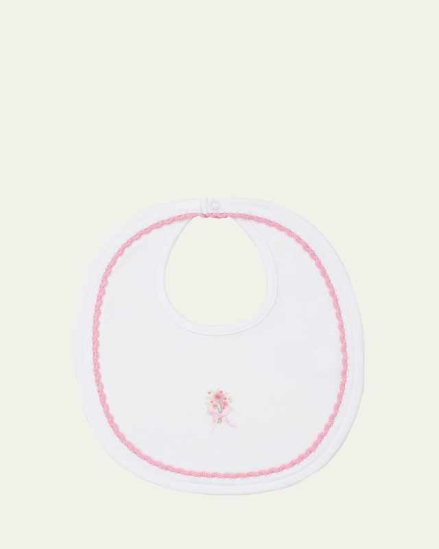 Girl's Premier Garden Bouquet Embroidered Bib